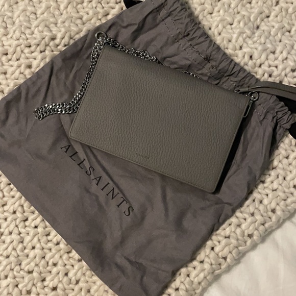 NWOT All Saints Fetch Crossbody GRAY - Picture 3 of 8